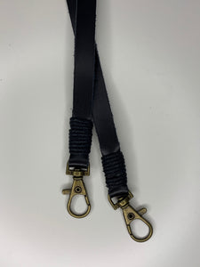 Black Leather Mask Lanyard