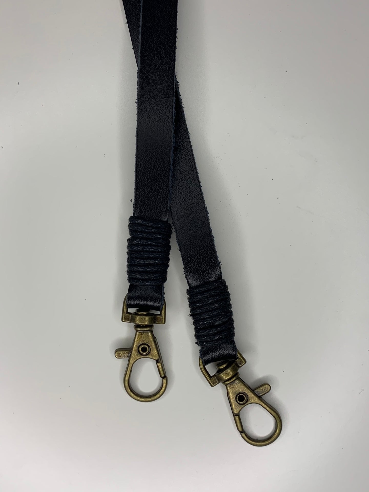 Black Leather Mask Lanyard