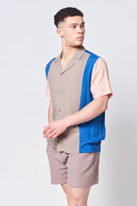 Panelled Viscose Shirt