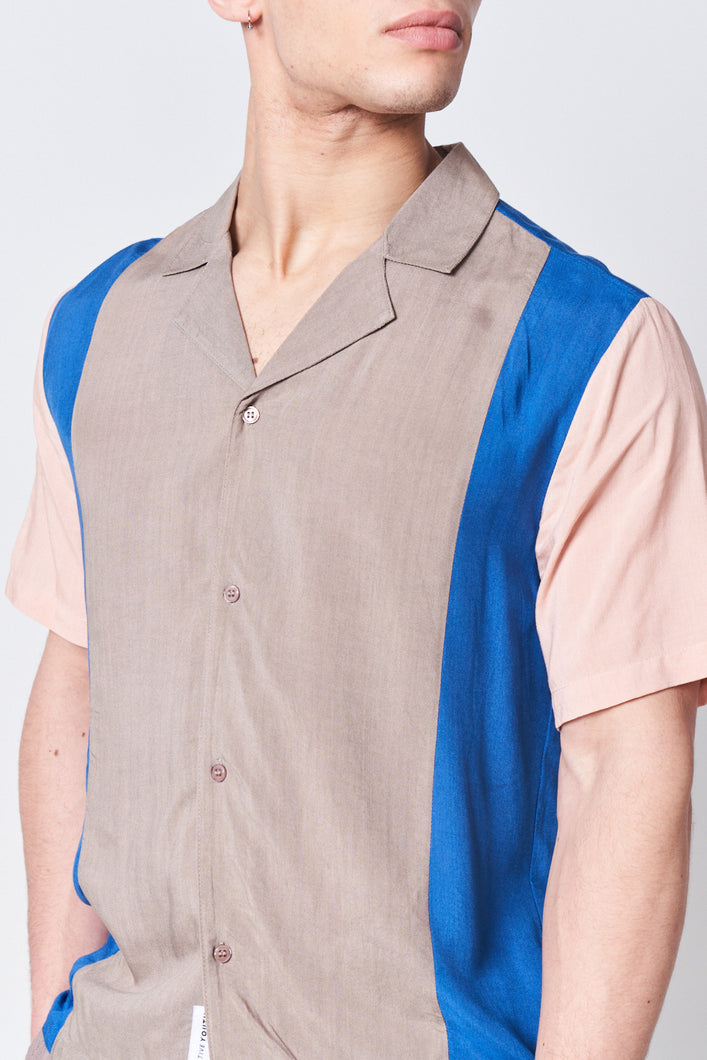 Panelled Viscose Shirt