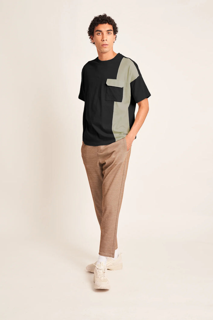 Contrasting Panel T-Shirt