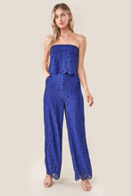 Load image into Gallery viewer, Blue Lace Jumpsuit